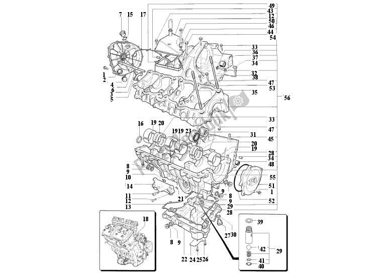 Alle onderdelen voor de Carter van de MV Agusta Brutale 989 R-1078 RR 900 9891078900 2008