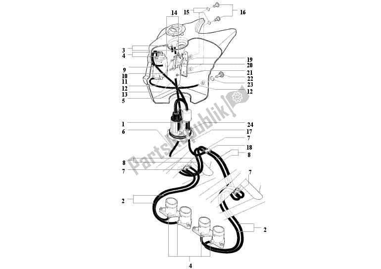 Alle onderdelen voor de Filterbus Vs. Van de MV Agusta Brutale 989 R-1078 RR 900 9891078900 2008