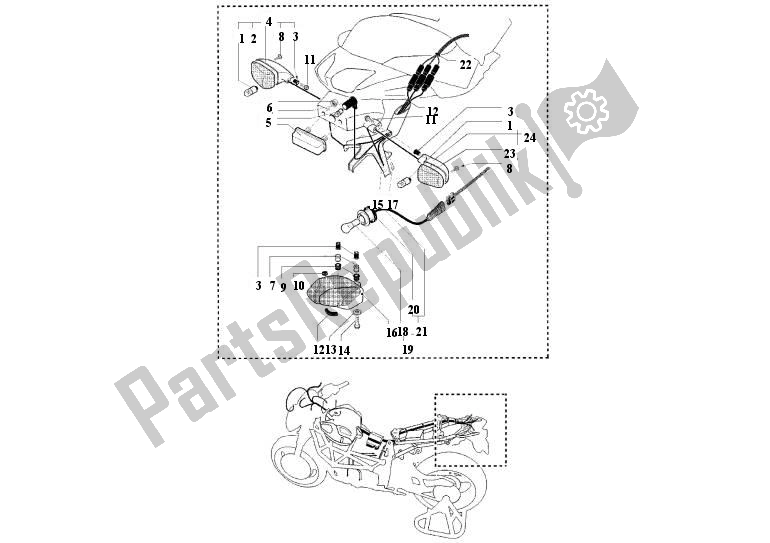 Alle onderdelen voor de Achterlicht van de MV Agusta Brutale 989 R-1078 RR 900 9891078900 2008