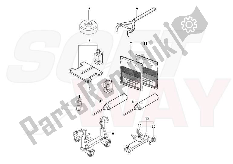 Alle onderdelen voor de Werkplaatsgereedschap, Motor Ii van de MV Agusta Brutale R-RR 1090 2012