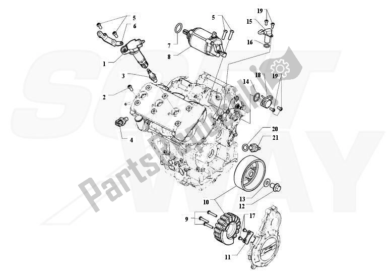 All parts for the Engine Electric System of the MV Agusta F3-F3 Serie ORO 675 33675 2012