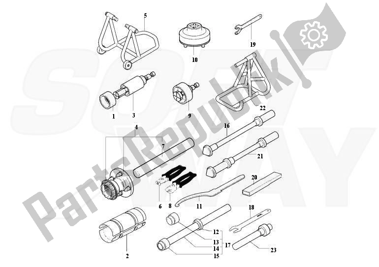All parts for the Workshop Service Tools, Frame 1 of the MV Agusta F3-F3 Serie ORO 675 33675 2012