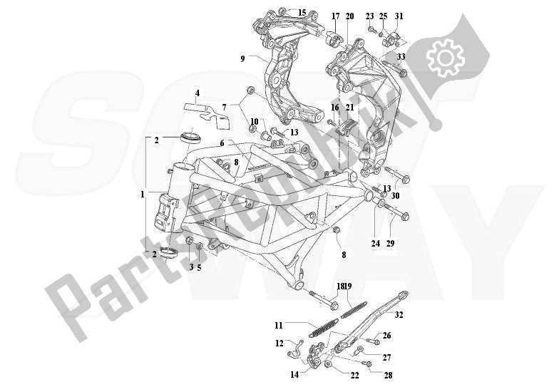All parts for the Frame of the MV Agusta F3 675-Serie ORO-800 3675800 2012