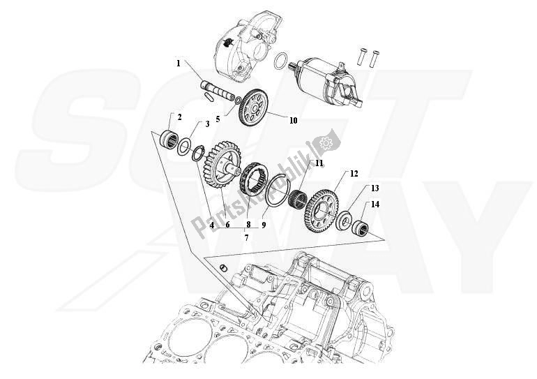 Wszystkie części do Starter Gears MV Agusta F3 675-Serie ORO-800 3675800 2012