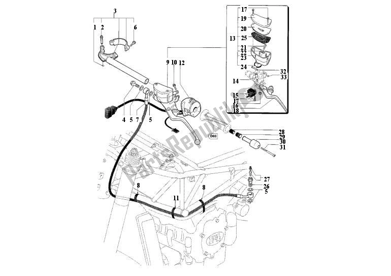 Alle onderdelen voor de Handlebar, Left van de MV Agusta F4 R 1000 41000 2007