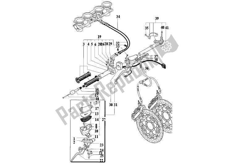 Alle onderdelen voor de Handlebar, Right van de MV Agusta F4 R 1000 41000 2007