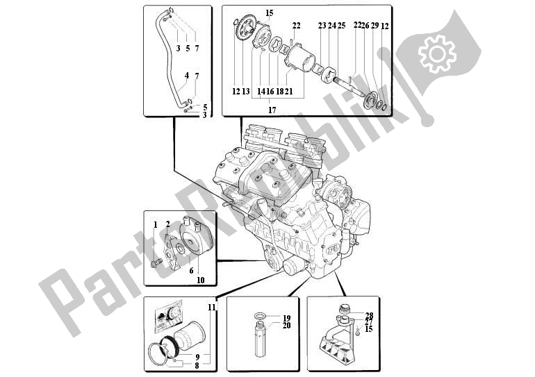 All parts for the Filters - Oil Pump of the MV Agusta F4 Veltro 1000 41000 2008