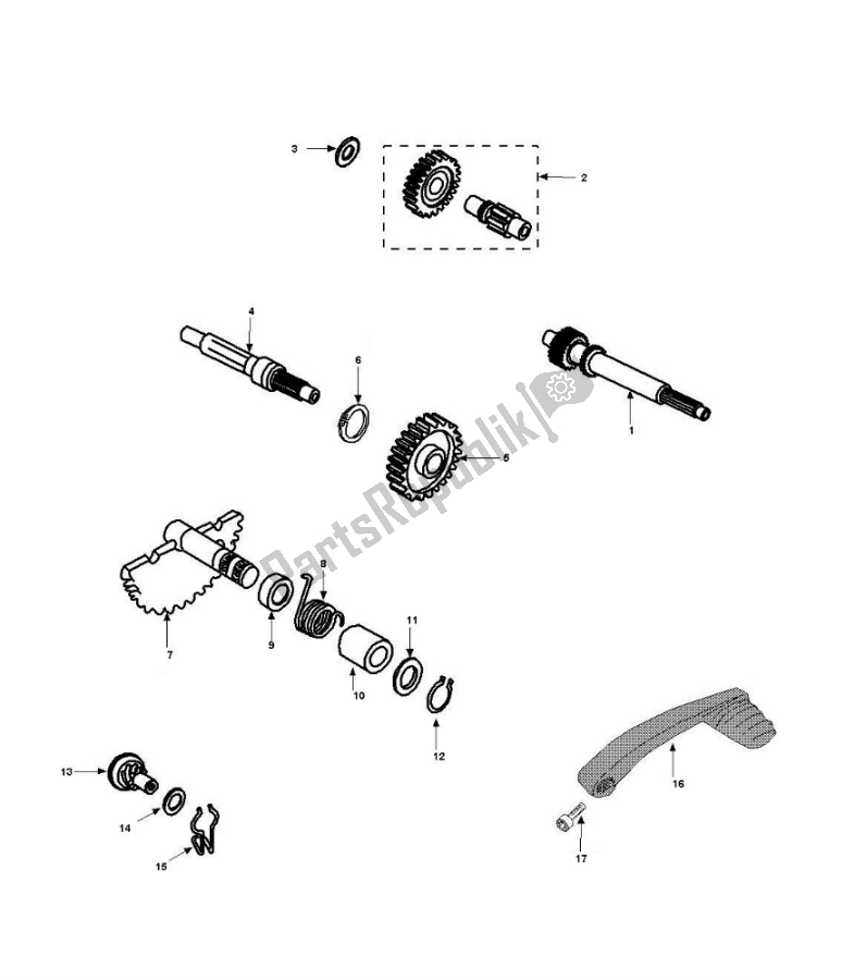 Toutes les pièces pour le Kickstarter du Peugeot Kisbee 50 2000 - 2010