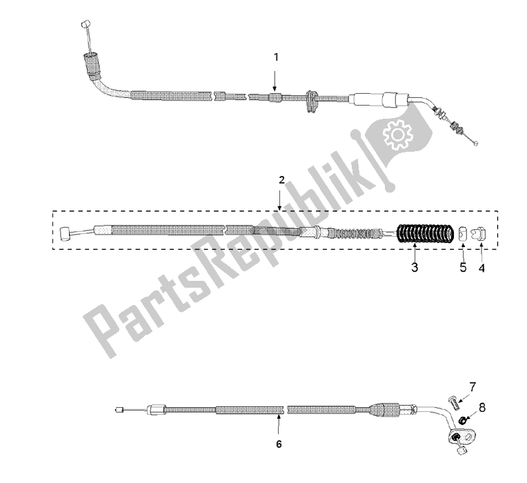 All parts for the Gaskabel - Achterremkabel - Buddyslotkabel of the Peugeot Tweet 4T 50 2000 - 2010