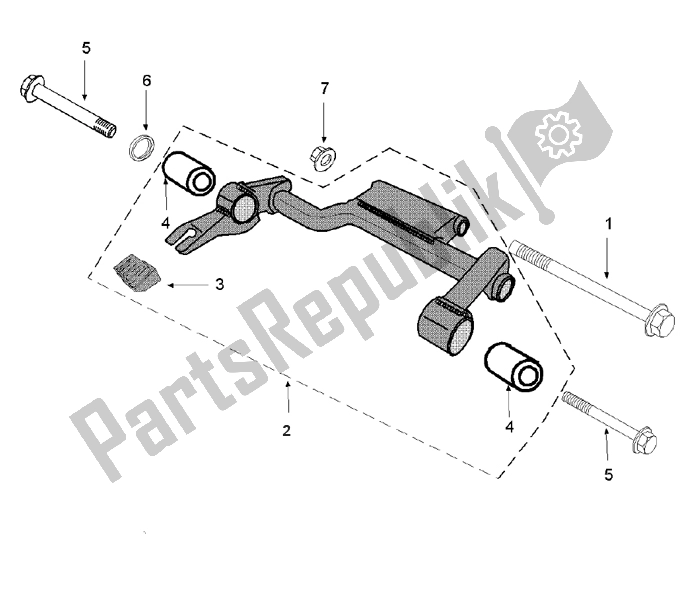 All parts for the Sub Frame of the Peugeot Tweet 4T 50 2000 - 2010