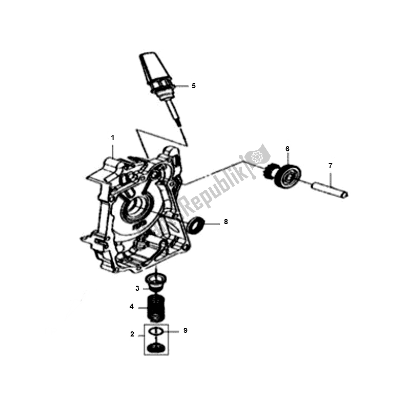 Alle onderdelen voor de Oliefilter van de Peugeot Viva City 3 4T 50 2000 - 2010