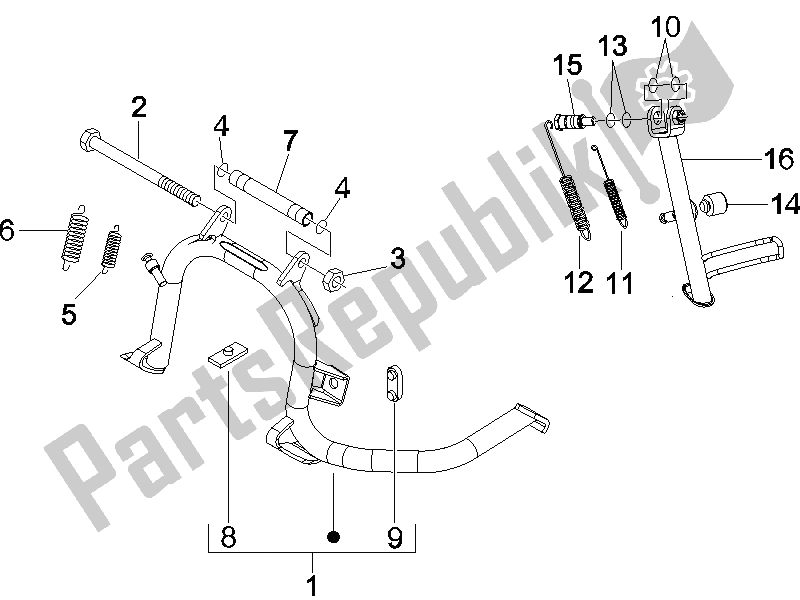 Toutes les pièces pour le Des Stands du Piaggio X8 200 2005