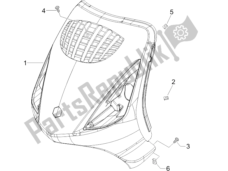 Todas las partes para Escudo Delantero de Piaggio ZIP 50 4T 2006