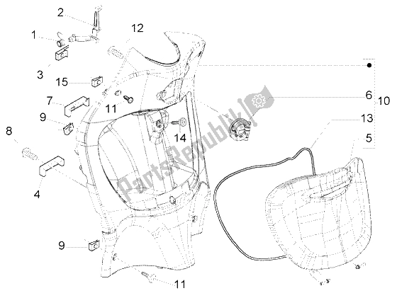 Todas las partes para Guantera Delantera de Piaggio Liberty 200 Leader RST 2002