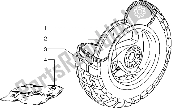 Todas las partes para Rueda Trasera de Piaggio Typhoon 50 X 1999