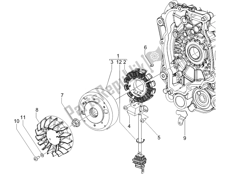 Toutes les pièces pour le Volant Magnéto du Piaggio Liberty 50 2T UK 2007