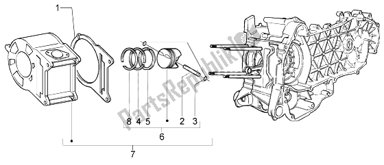 Toutes les pièces pour le Axe De Cylindre-piston-poignet, Assy du Piaggio X9 125 Evolution 2006