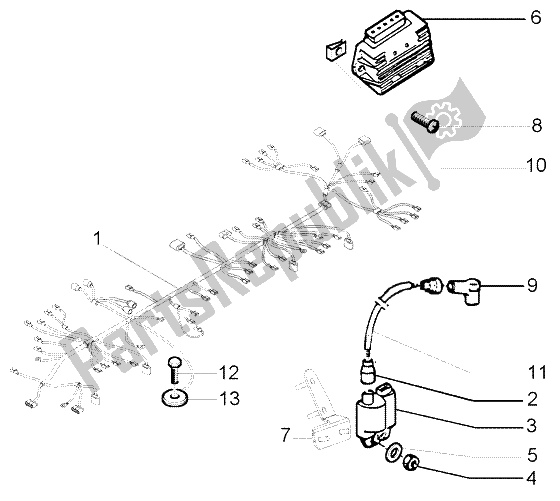 Toutes les pièces pour le Appareil électrique du Piaggio Liberty 50 2T RST PTT AU D 2004