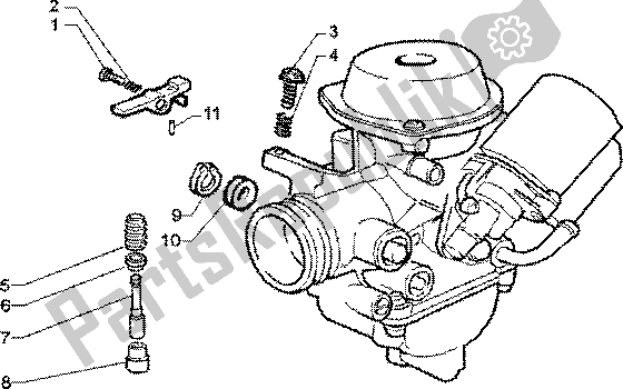 All parts for the Carburettor (3) of the Piaggio ZIP 125 4T 2000