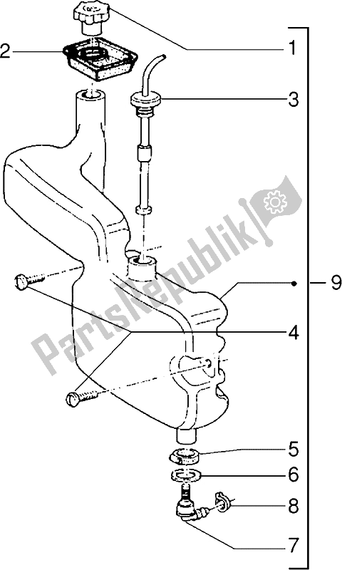 Toutes les pièces pour le Cuve à Mazout du Piaggio Skipper 125 1998