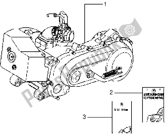 All parts for the Engine of the Piaggio Skipper 125 1995