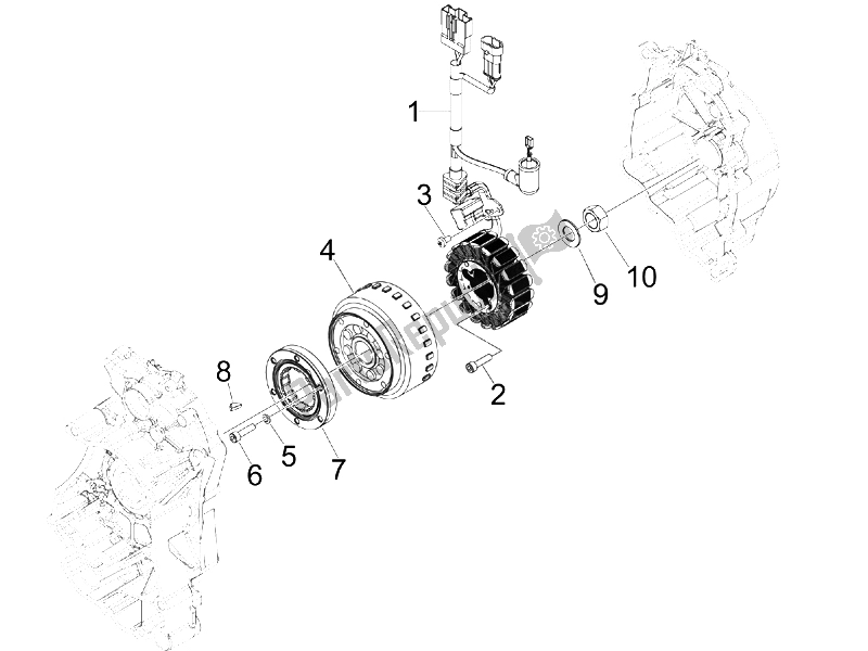 Toutes les pièces pour le Volant Magnéto du Piaggio MP3 125 IE 2008