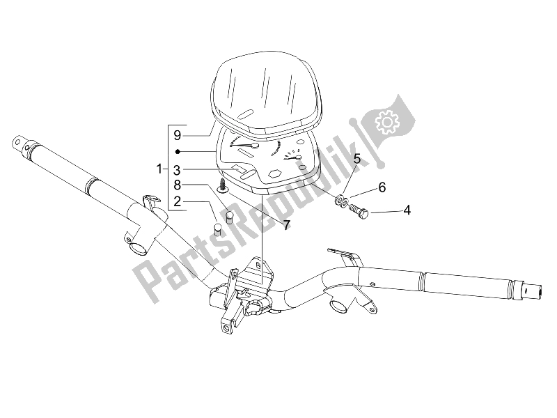 Toutes les pièces pour le Tableau De Bord Combiné du Piaggio Liberty 50 4T Delivery TNT 2009