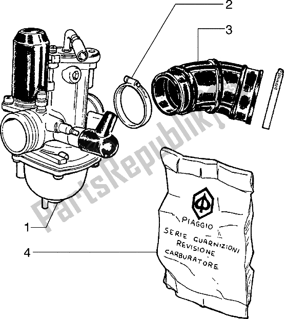 Todas as partes de Carburador do Piaggio Hexagon 150 1994