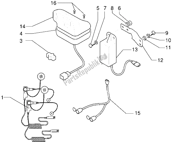 All parts for the Intercom-display of the Piaggio X9 125 SL 2006