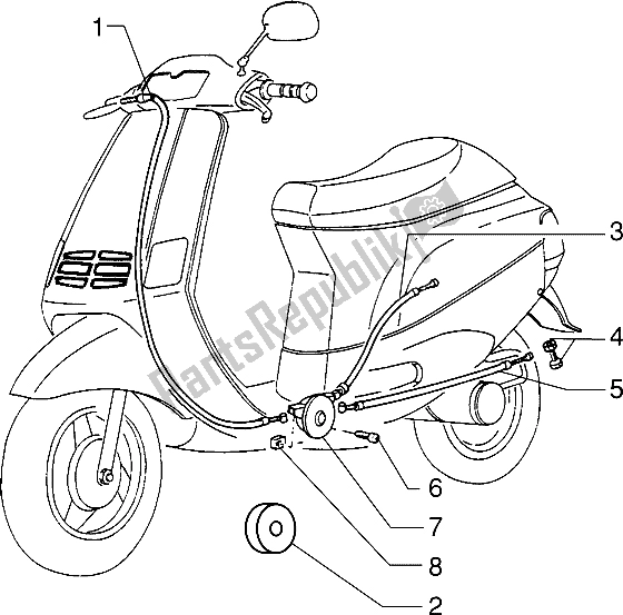 Todas las partes para Transmisiones de Piaggio ZIP RST 50 1996