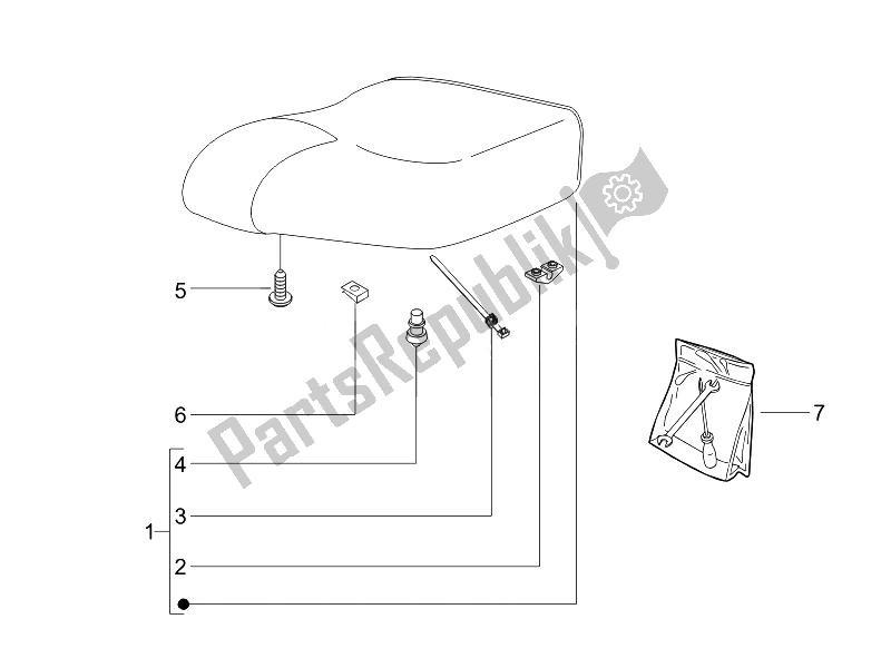 Tutte le parti per il Sella / Sedili del Piaggio Liberty 50 4T PTT D 2014