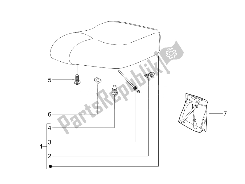Toutes les pièces pour le Selle / Sièges du Piaggio Liberty 50 4T PTT D 2014