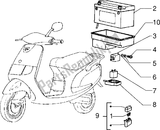 All parts for the Electrical Devices (3) of the Piaggio Sfera RST 125 1995