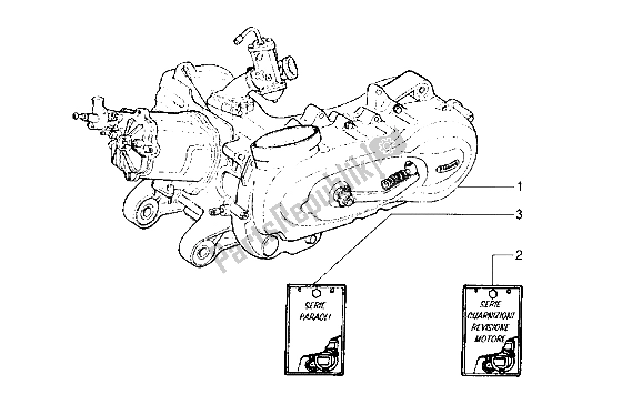 All parts for the Engine of the Piaggio Hexagon LX 125 1998