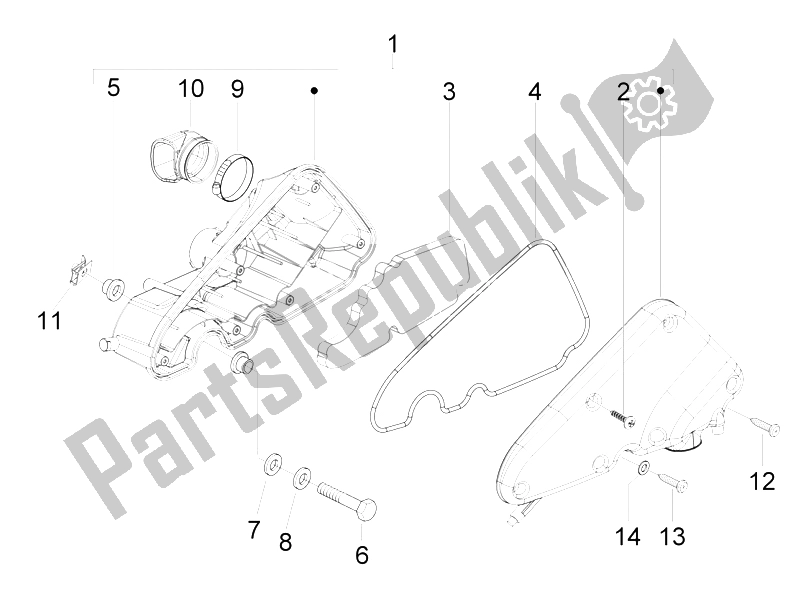 Toutes les pièces pour le Filtre à Air du Piaggio Liberty 50 4T Delivery 2006