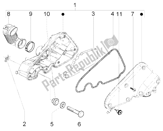 Todas las partes para Filtro De Aire de Piaggio FLY 50 4T 2004