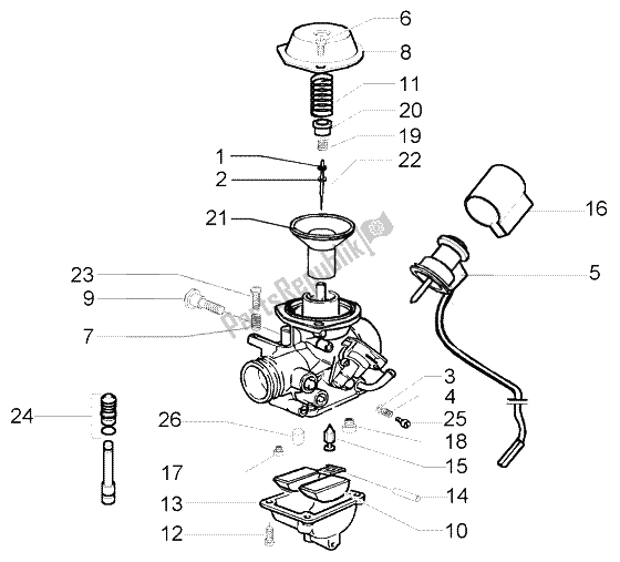 Toutes les pièces pour le Carburateur (2) du Piaggio X9 250 Evolution 2000