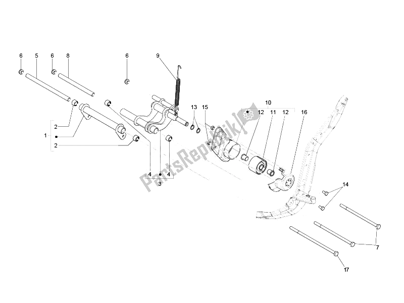 Todas las partes para Brazo Oscilante de Piaggio Liberty 125 4T PTT E3 E 2007