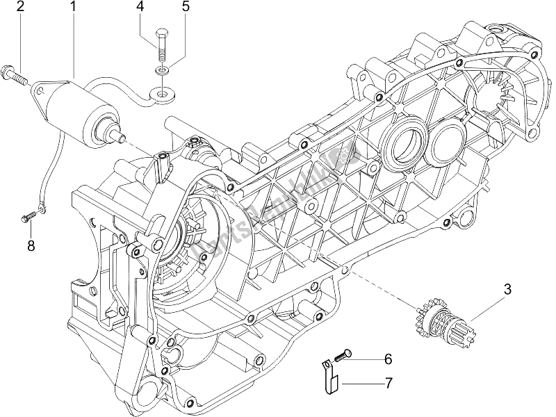 Toutes les pièces pour le Stater - Démarreur électrique du Piaggio Liberty 200 4T 2006