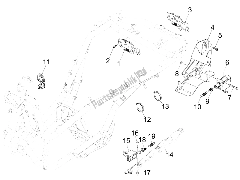 Tutte le parti per il Khoa del Piaggio MP3 400 IE LT Sport 2008