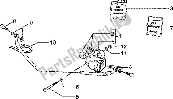 Toutes les pièces pour le étrier De Frein à Disque du Piaggio Liberty 125 Leader 2001