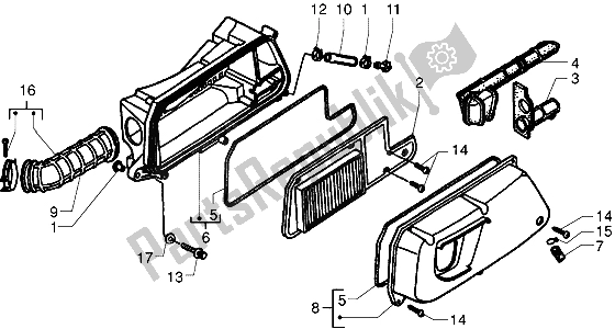 Toutes les pièces pour le Purificateur D'air du Piaggio X9 250 2006