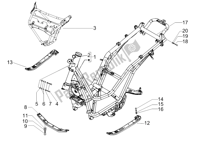 Toutes les pièces pour le Cadre / Carrosserie du Piaggio X8 400 IE Euro 3 2006