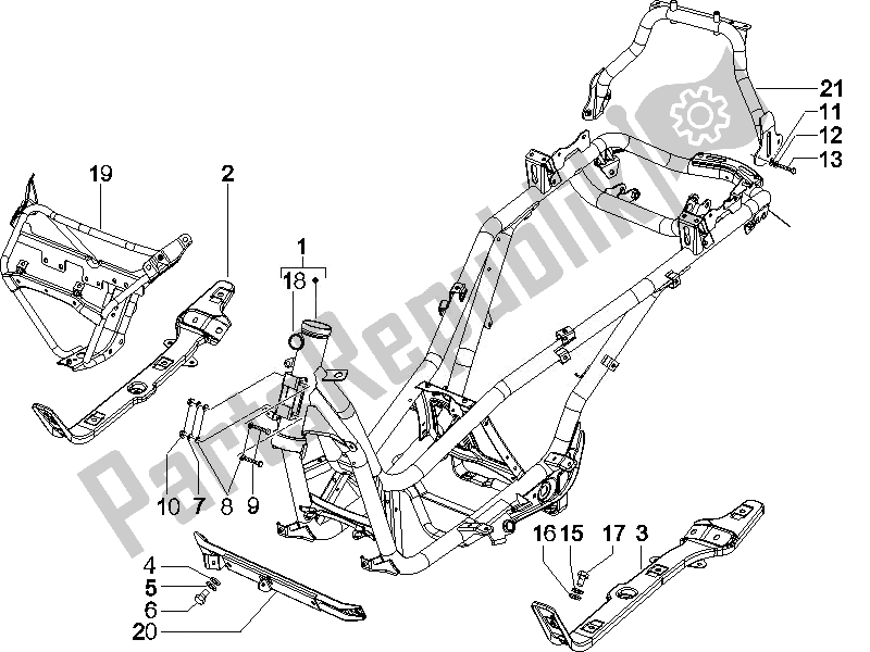 Wszystkie części do Rama / Nadwozie Piaggio X8 125 Premium Euro 3 2007