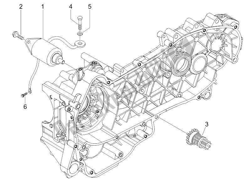 All parts for the Stater - Electric Starter of the Piaggio Liberty 150 4T Sport E3 2008