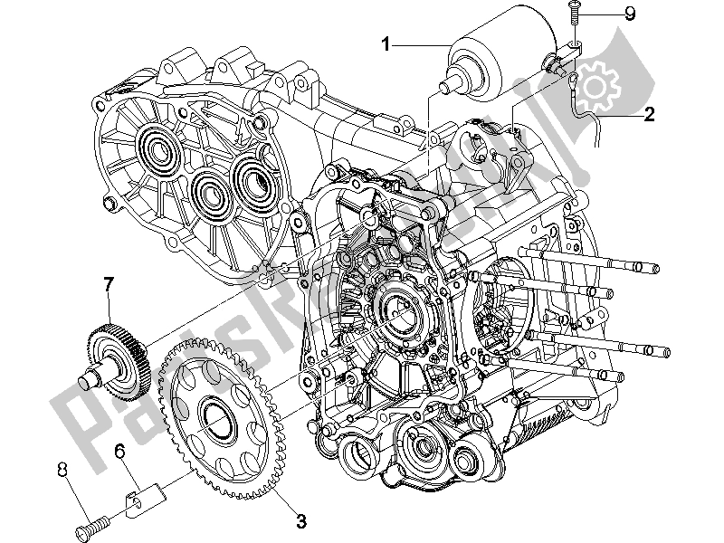 Toutes les pièces pour le Stater - Démarreur électrique du Piaggio X8 250 IE UK 2005