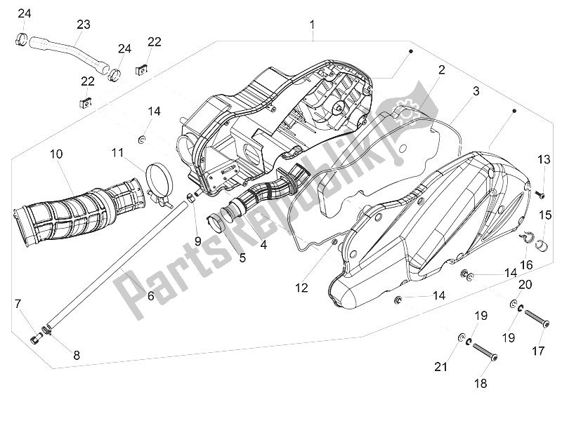 Toutes les pièces pour le Filtre à Air du Piaggio MP3 500 LT E4 Sport Business EU 2016