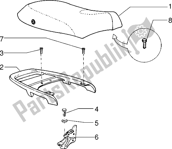 Toutes les pièces pour le Selle du Piaggio Sfera RST 80 1994