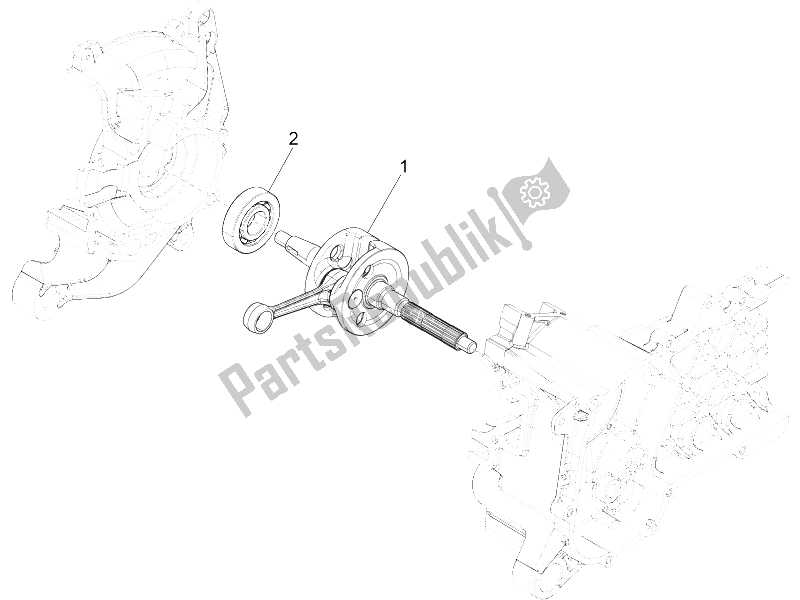 Alle onderdelen voor de Krukas van de Piaggio Liberty 50 Iget 4T 3V EU 2015