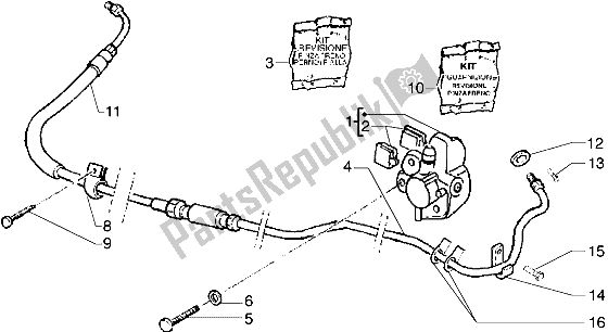 All parts for the Rear Brake Caliper of the Piaggio Hexagon GTX 180 1999